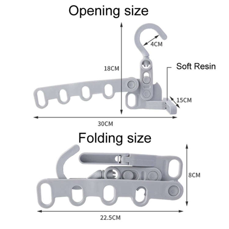 Foldable 5-Hole Clothes Hanging Rack Traveling Portable Clothing Hooks(Random Color Delivery)