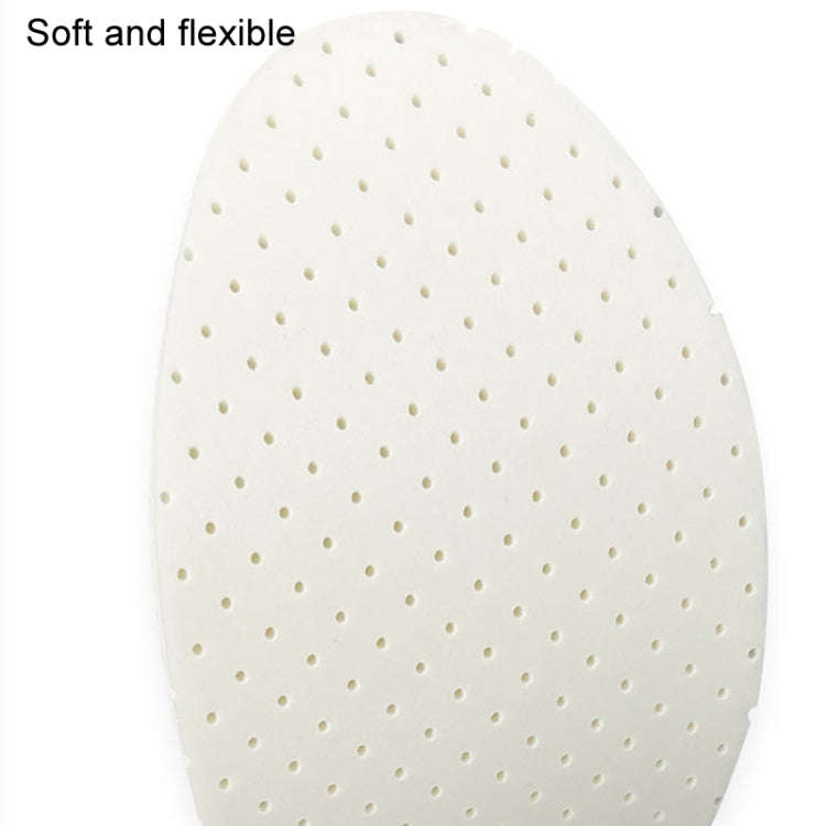 1pair Thin Latex Breathable and Sweat Absorbent Soft Bottom Comfort Shock Absorbing Insoles, Size...