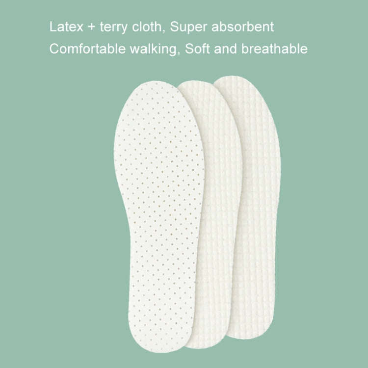 1pair Thin Latex Breathable and Sweat Absorbent Soft Bottom Comfort Shock Absorbing Insoles, Size...