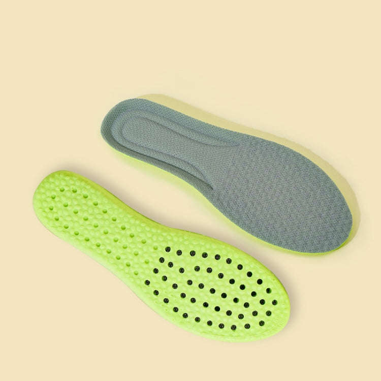 1pair High Elasticity Breathable Sweat Absorbent Shock Absorbent Cuttable Insoles, Size: 45-46(Gr...