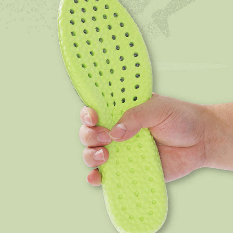 1pair High Elasticity Breathable Sweat Absorbent Shock Absorbent Cuttable Insoles, Size: 45-46(Gr...