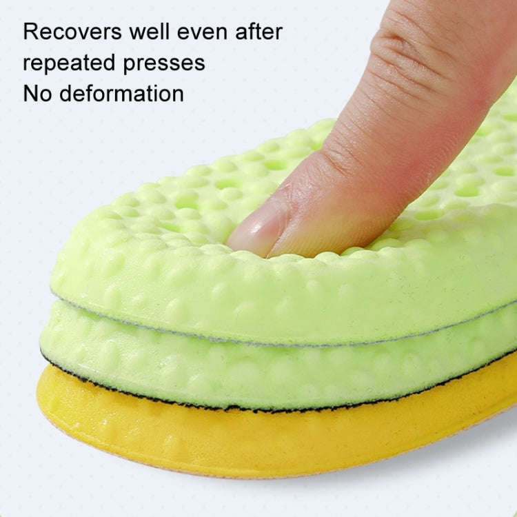 1pair High Elasticity Breathable Sweat Absorbent Shock Absorbent Cuttable Insoles, Size: 39-40(Gr...