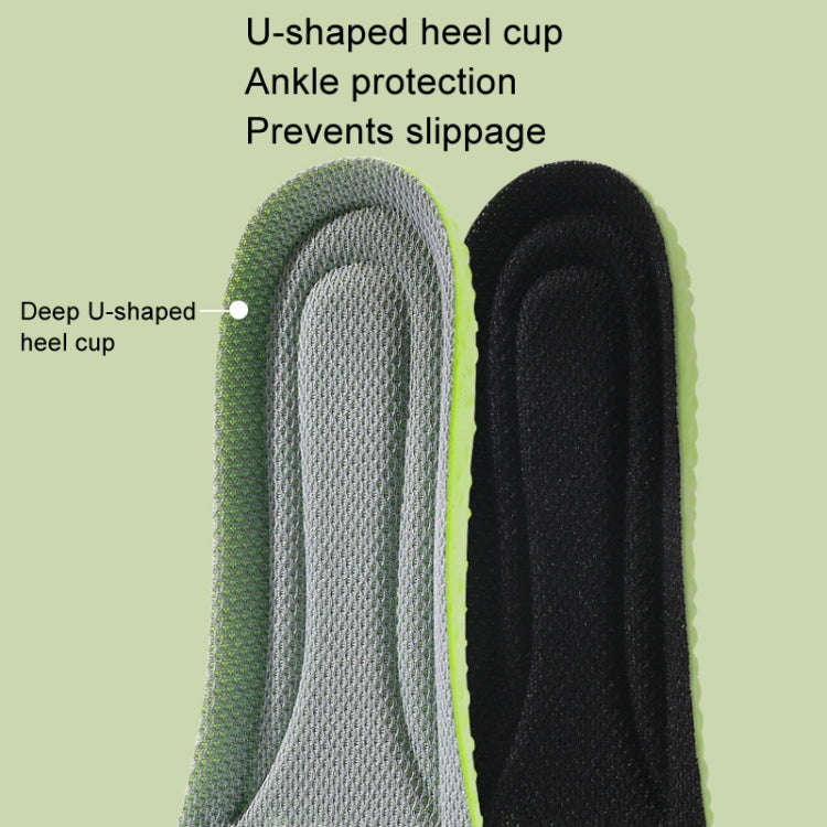 1pair High Elasticity Breathable Sweat Absorbent Shock Absorbent Cuttable Insoles, Size: 39-40(Gr...