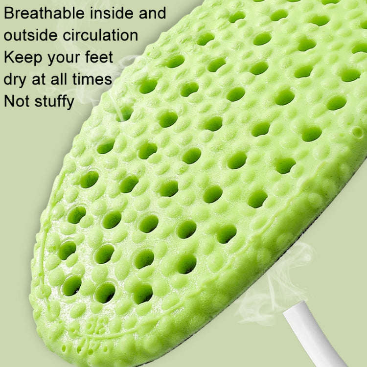 1pair High Elasticity Breathable Sweat Absorbent Shock Absorbent Cuttable Insoles, Size: 45-46(Gr...