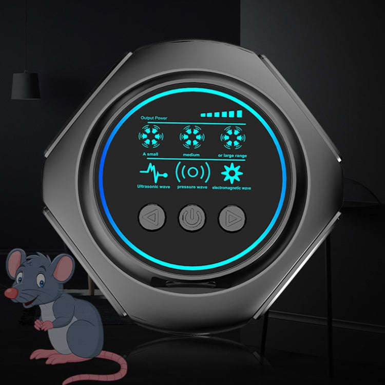219 Intelligent Ultrasonic Multi-dimensional Frequency Conversion Home Indoor Mouse Repeller(Black)