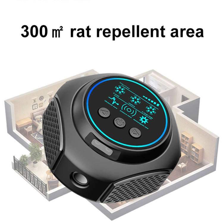 219 Intelligent Ultrasonic Multi-dimensional Frequency Conversion Home Indoor Mouse Repeller(Black)