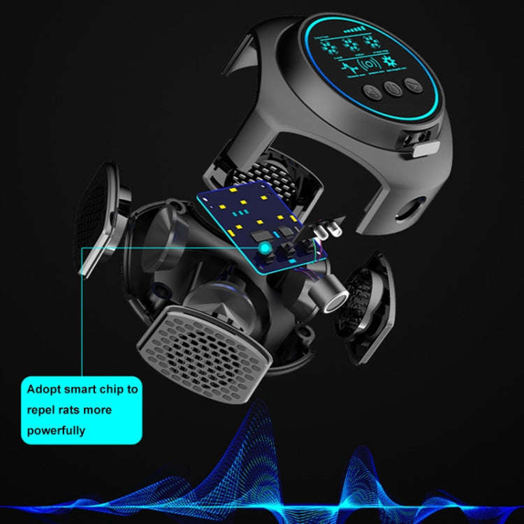 219 Intelligent Ultrasonic Multi-dimensional Frequency Conversion Home Indoor Mouse Repeller(Black)