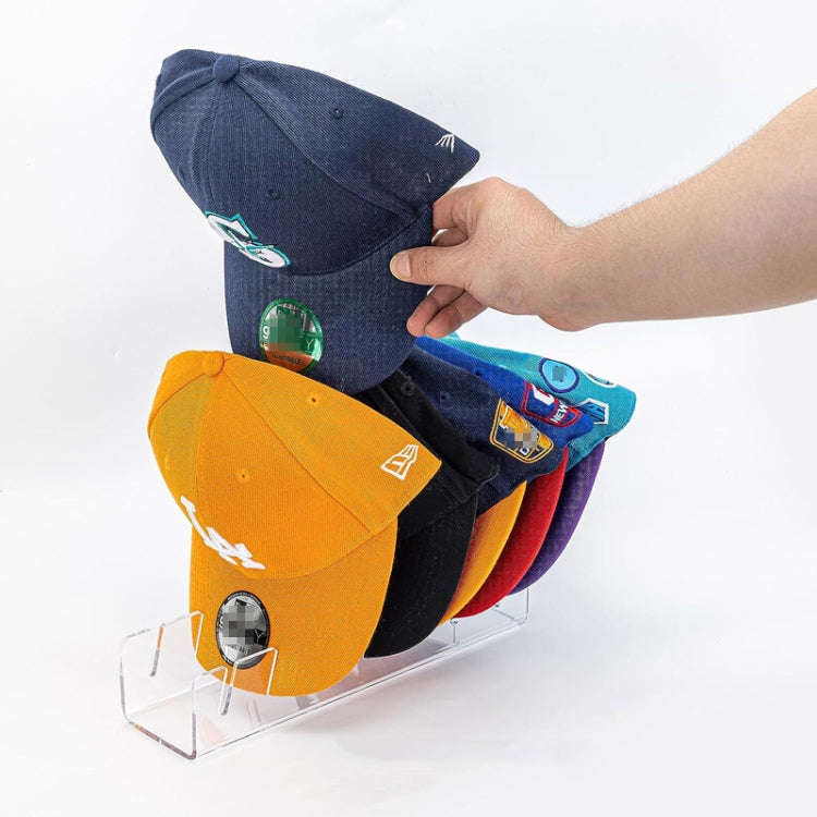 Acrylic Baseball Cap Holder Can Store 7 Baseball Caps(Transparent)