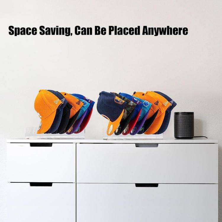 Acrylic Baseball Cap Holder Can Store 7 Baseball Caps(Transparent)