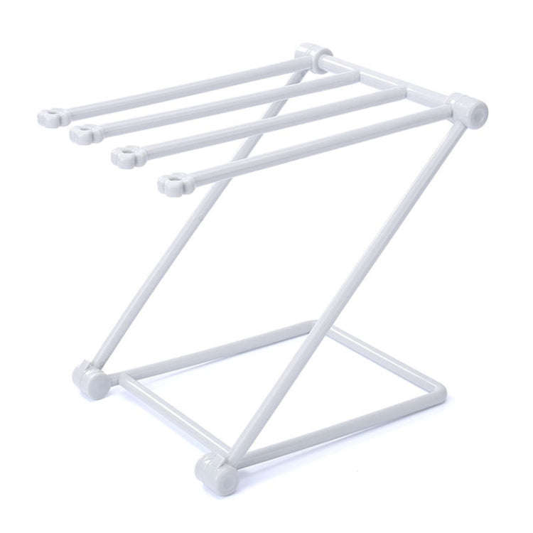 Foldable Rag Storage Rack Kitchen Countertop Dishcloth Hanging Rack Cup Drainer Holder(Gray)