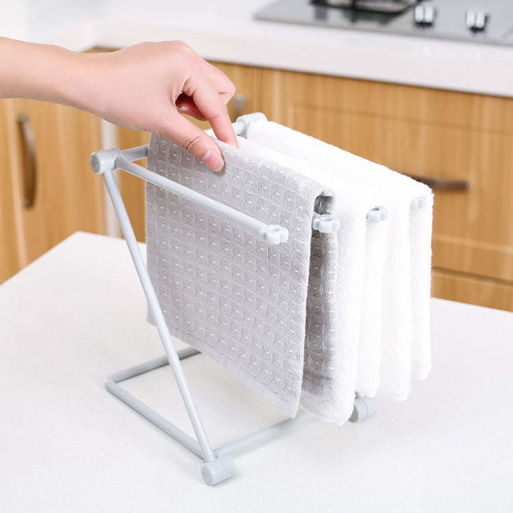 Foldable Rag Storage Rack Kitchen Countertop Dishcloth Hanging Rack Cup Drainer Holder(Pink)
