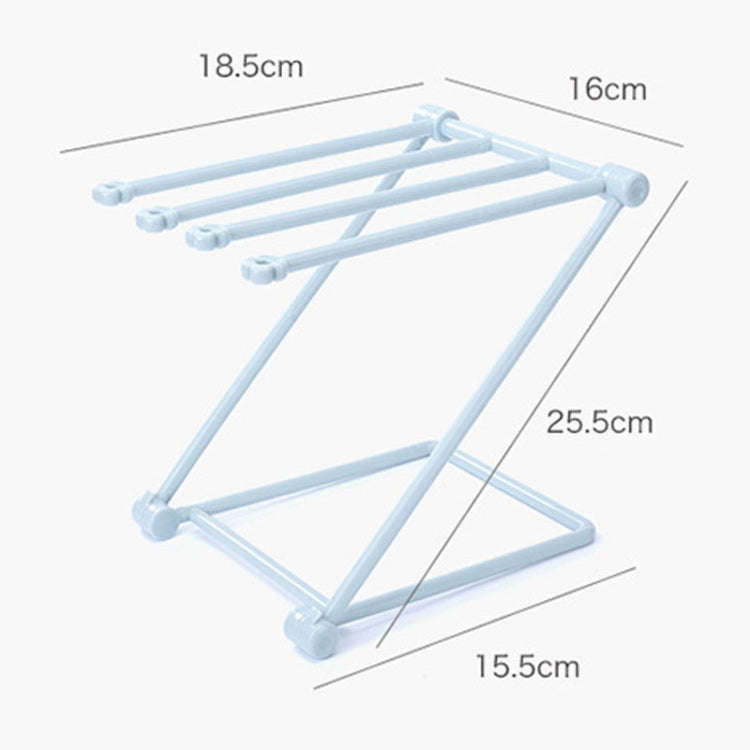 Foldable Rag Storage Rack Kitchen Countertop Dishcloth Hanging Rack Cup Drainer Holder(Pink)