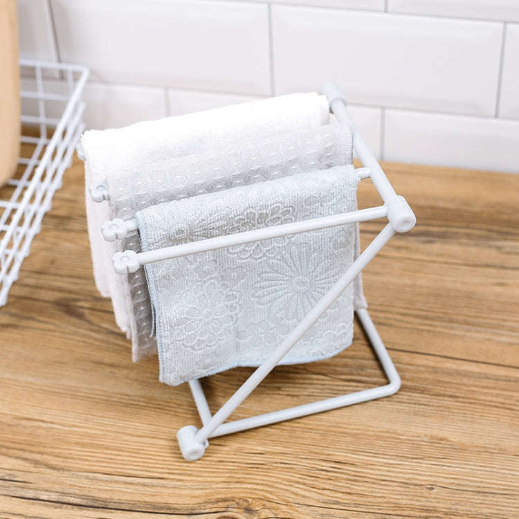 Foldable Rag Storage Rack Kitchen Countertop Dishcloth Hanging Rack Cup Drainer Holder(Pink)