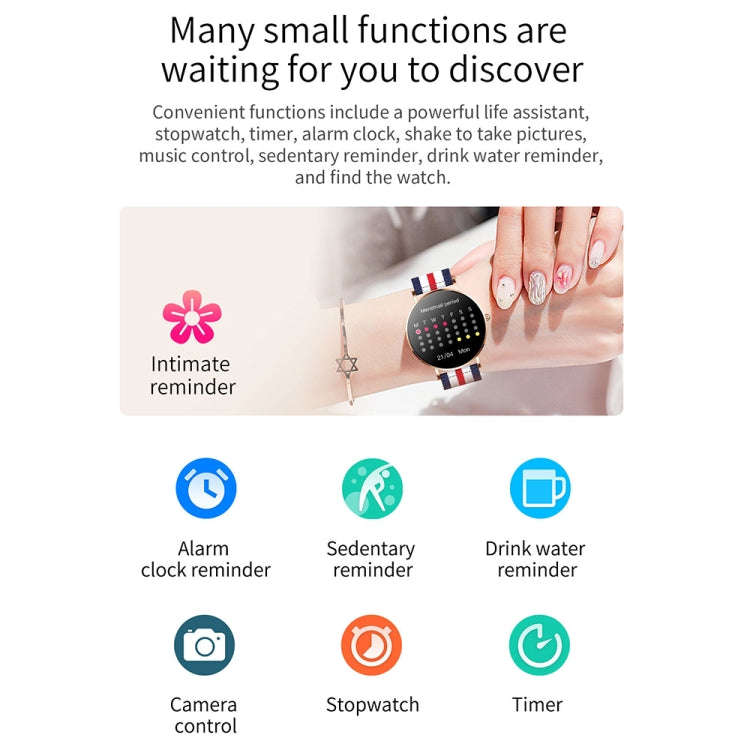 T8 1.3-inch Heart Rate/Blood Pressure/Blood Oxygen Monitoring Bluetooth Smart Watch, Color: Silve...
