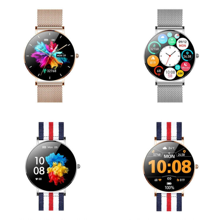 T8 1.3-inch Heart Rate/Blood Pressure/Blood Oxygen Monitoring Bluetooth Smart Watch, Color: Silve...
