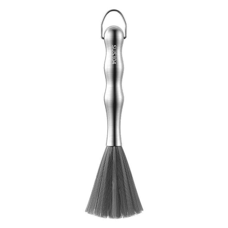 304 Thickened Lengthened Steel Wire Pot Brush Stainless Steel Cleaning Brush For Kitchen(With Hook)