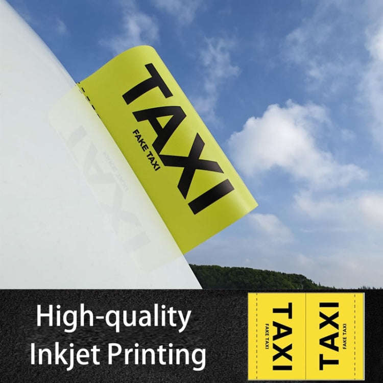 TAXI Washed Mark Label Car Personalized Decorative Stickers(Yellow Large)