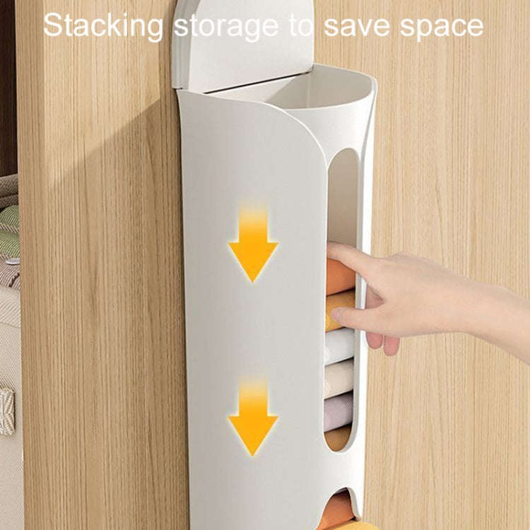 Free Punching Wall Mounted Panty Organizer Household Sock Storage Stand(Gray)