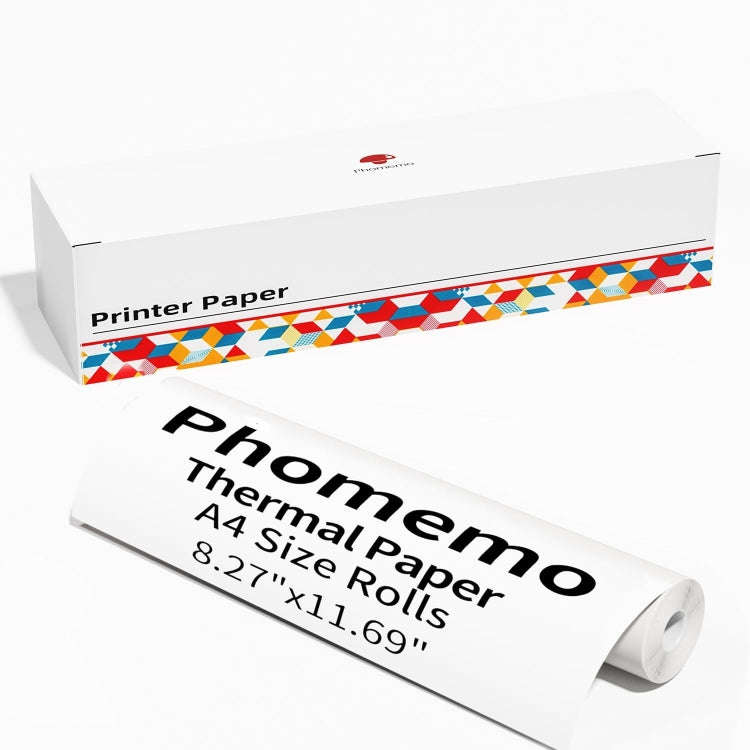 Phomemo 1 Roll A4 Thermal Paper  Use With M08F Printer Holder For M832/M833/M834/M835/P831/Q302 P...