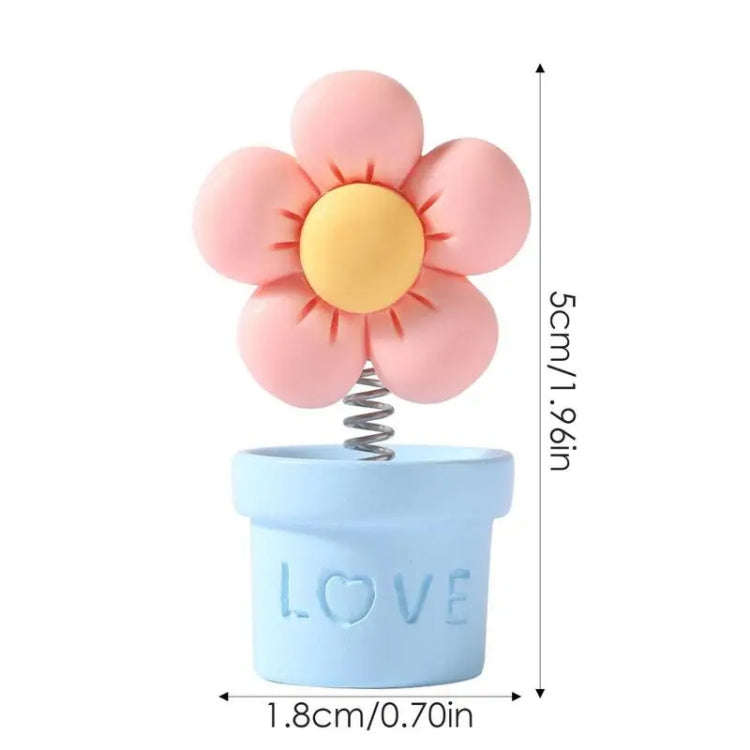 Simulated Small Flowerpot Car Center Console Decorative Ornaments(Random Color Delivery)