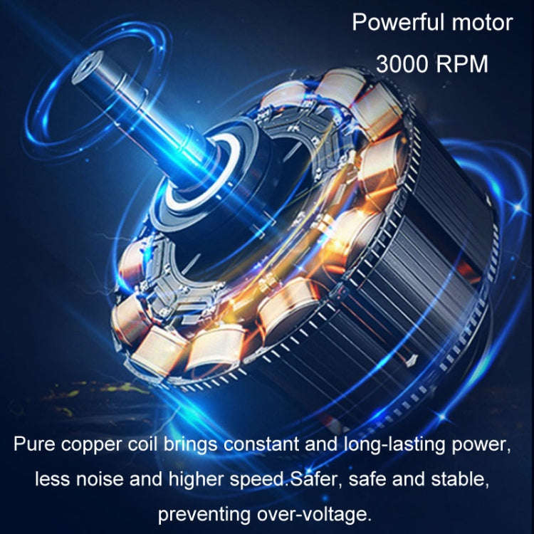 USB Charging Digital Display Handheld Turbo Fan Portable Foldable Buckle Small Fan(Blue)