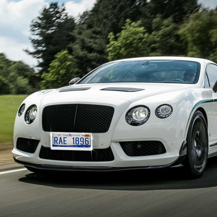 US Standard Stainless Steel License Plate Modified Frame With Diamonds, Color: Square Hole White ...
