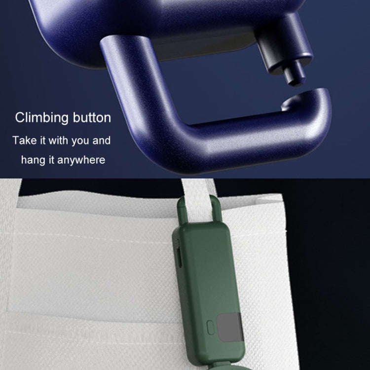 Portable Digital Display Hanging Neck Mute Small Fan USB Charging Handheld Foldable Fan(Blue)
