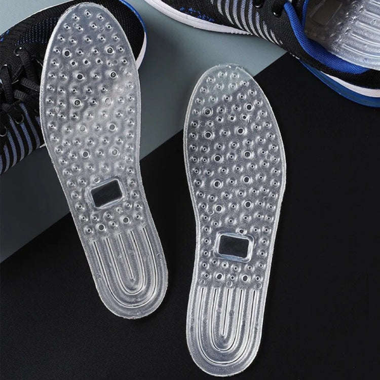 1pair Outdoor Sports Air Cushion Insoles Shock Absorbing TPU Inflatable Insoles, Size: 38(White)