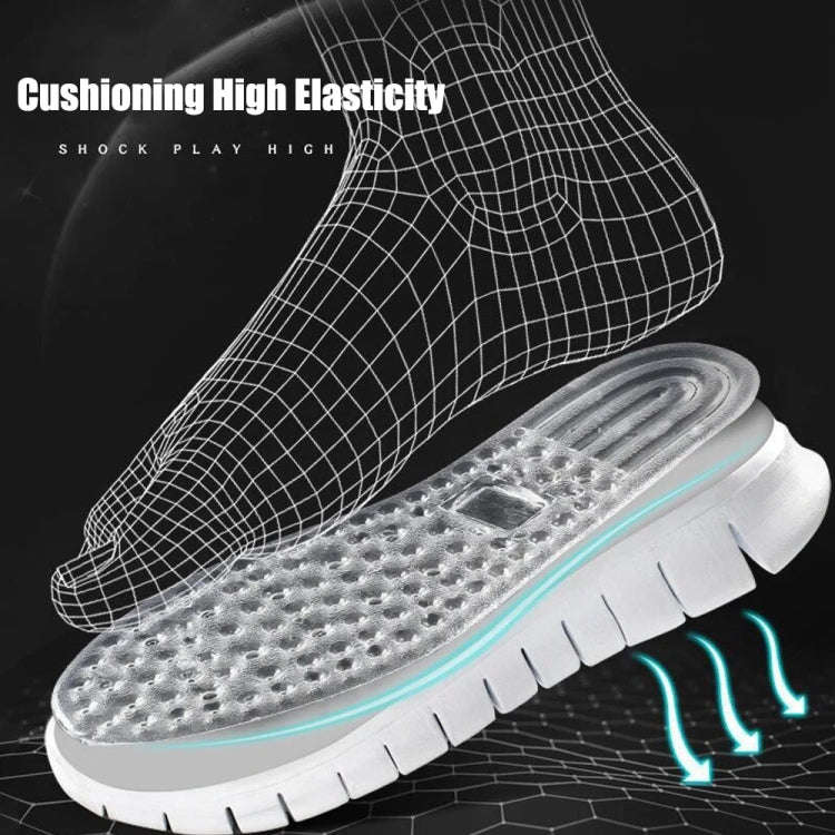 1pair Outdoor Sports Air Cushion Insoles Shock Absorbing TPU Inflatable Insoles, Size: 38(White)