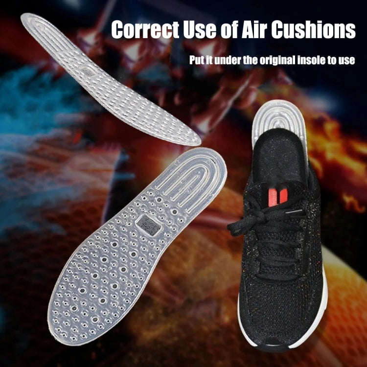 1pair Outdoor Sports Air Cushion Insoles Shock Absorbing TPU Inflatable Insoles, Size: 38(White)