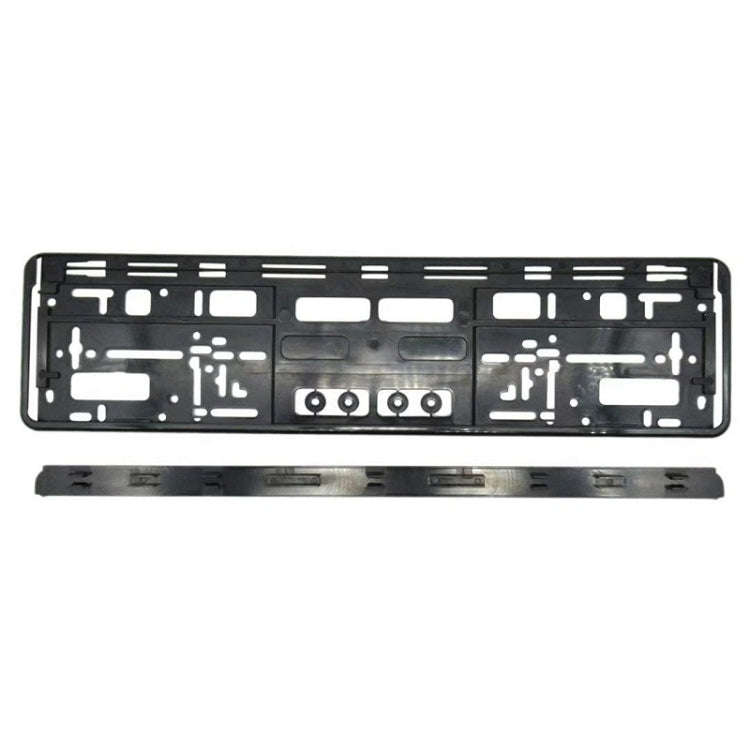 European Standard Single-strip Plastic License Plate Frame, Specification: Black