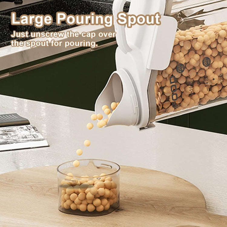 2800ml Plastic Sealed Grains Container Dry Food Storage Bin with Measuring Cup Pouring Spout(Blue)