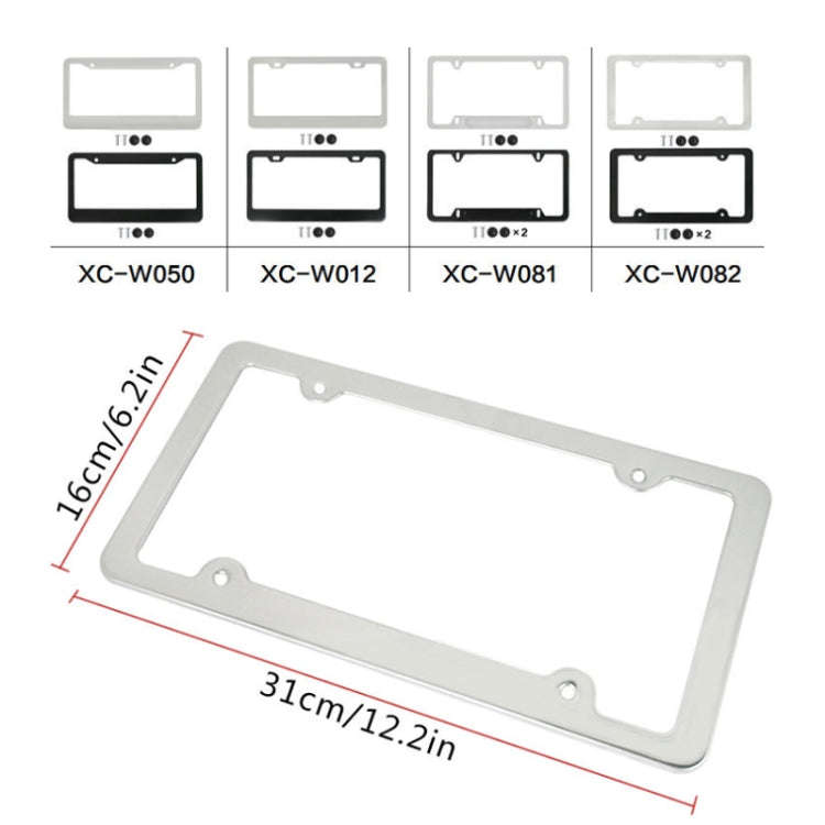 American Standard Aluminum Alloy License Plate Frame Including Accessories, Specification: Square...