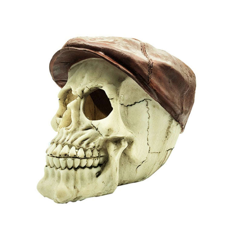 Fish Tank Aquarium Decoration Spider Lizard Snake Python Skull Breeding House Hiding Ornament(Hat...