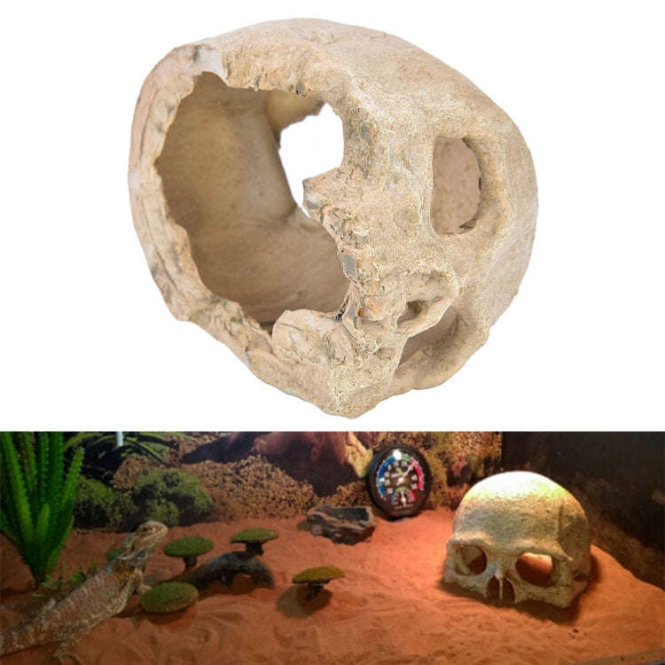 Fish Tank Aquarium Decoration Spider Lizard Snake Python Skull Breeding House Hiding Ornament(Hat...