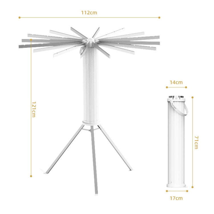 Free Installation Floor Drying Rack Balcony Foldable Octopus Hanging Clothesline, Style: Aluminum...