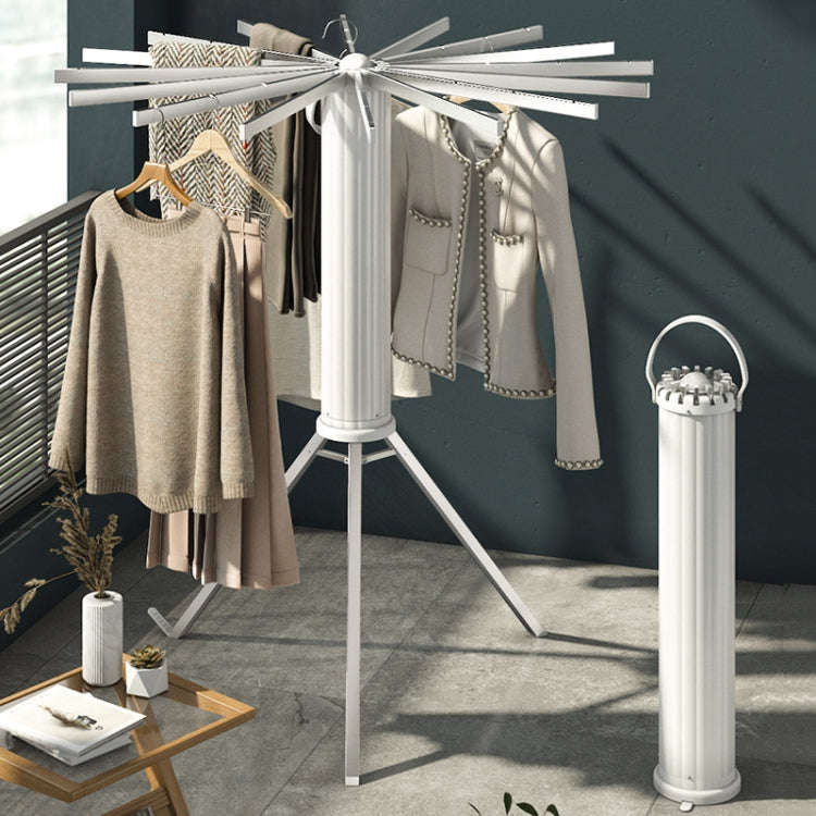 Free Installation Floor Drying Rack Balcony Foldable Octopus Hanging Clothesline, Style: Aluminum...