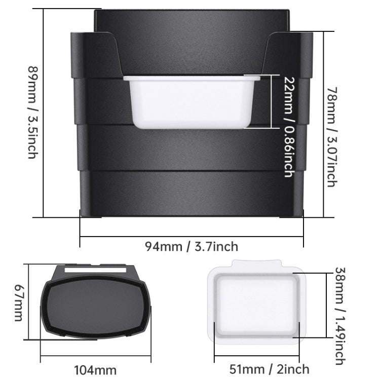 Car-Mounted French Fries Cup Holder Storage Box Multifunctional Trash Can, Model: SD-1019B With S...