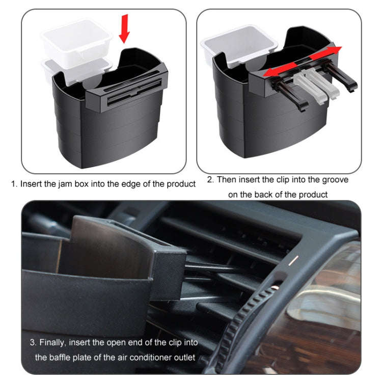 Car-Mounted French Fries Cup Holder Storage Box Multifunctional Trash Can, Model: SD-1019B With S...