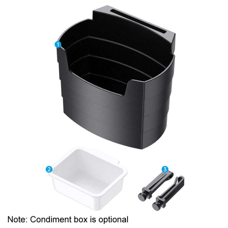 Car-Mounted French Fries Cup Holder Storage Box Multifunctional Trash Can, Model: SD-1019B With S...