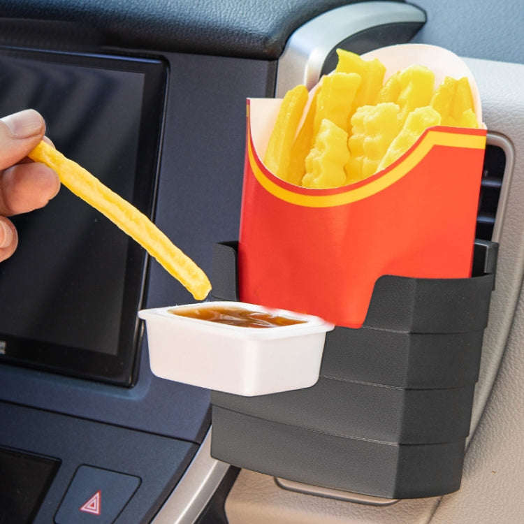 Car-Mounted French Fries Cup Holder Storage Box Multifunctional Trash Can, Model: SD-1019B With S...