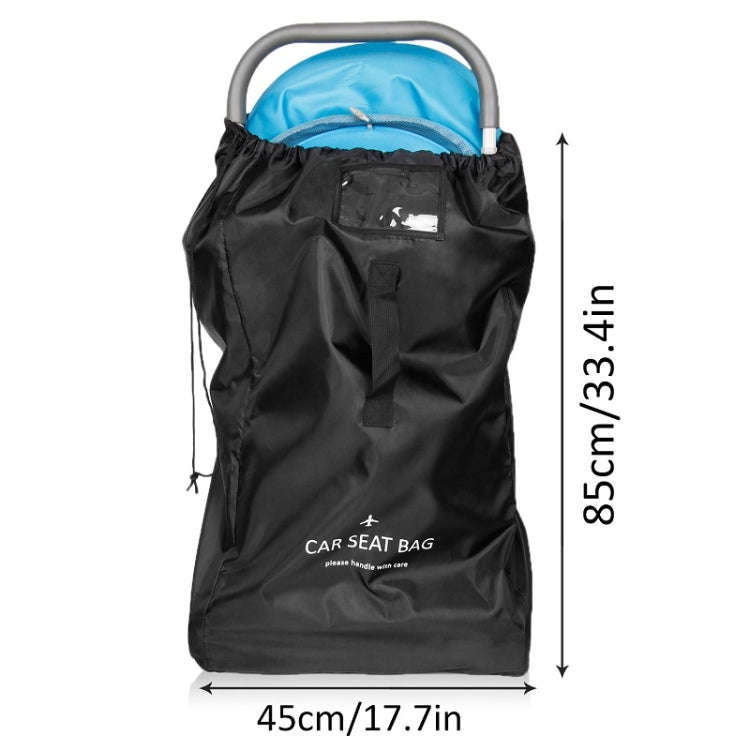 Car Child Safety Seat Travel Bag Baby Stroller Wheelchair Storage Bag(Black)