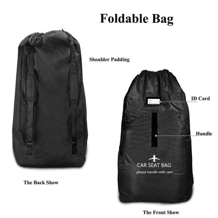 Car Child Safety Seat Travel Bag Baby Stroller Wheelchair Storage Bag(Black)
