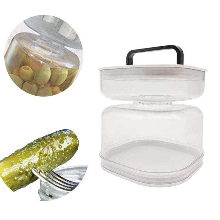 Kitchen Wet And Dry Separate Pickle Jar Plastic Wet And Dry Dispenser Hourglass Can, Style: Round