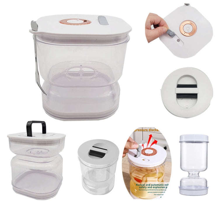 Kitchen Wet And Dry Separate Pickle Jar Plastic Wet And Dry Dispenser Hourglass Can, Style: Square