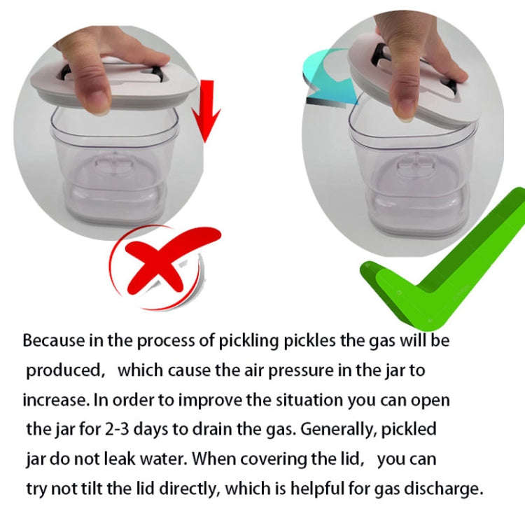 Kitchen Wet And Dry Separate Pickle Jar Plastic Wet And Dry Dispenser Hourglass Can, Style: Squar...