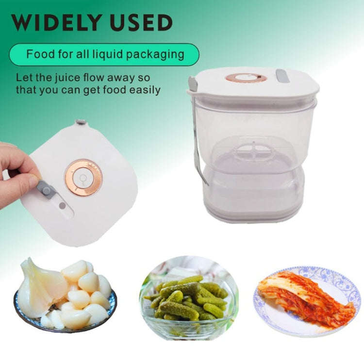 Kitchen Wet And Dry Separate Pickle Jar Plastic Wet And Dry Dispenser Hourglass Can, Style: Squar...