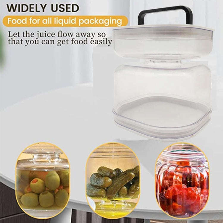 Kitchen Wet And Dry Separate Pickle Jar Plastic Wet And Dry Dispenser Hourglass Can, Style: Squar...