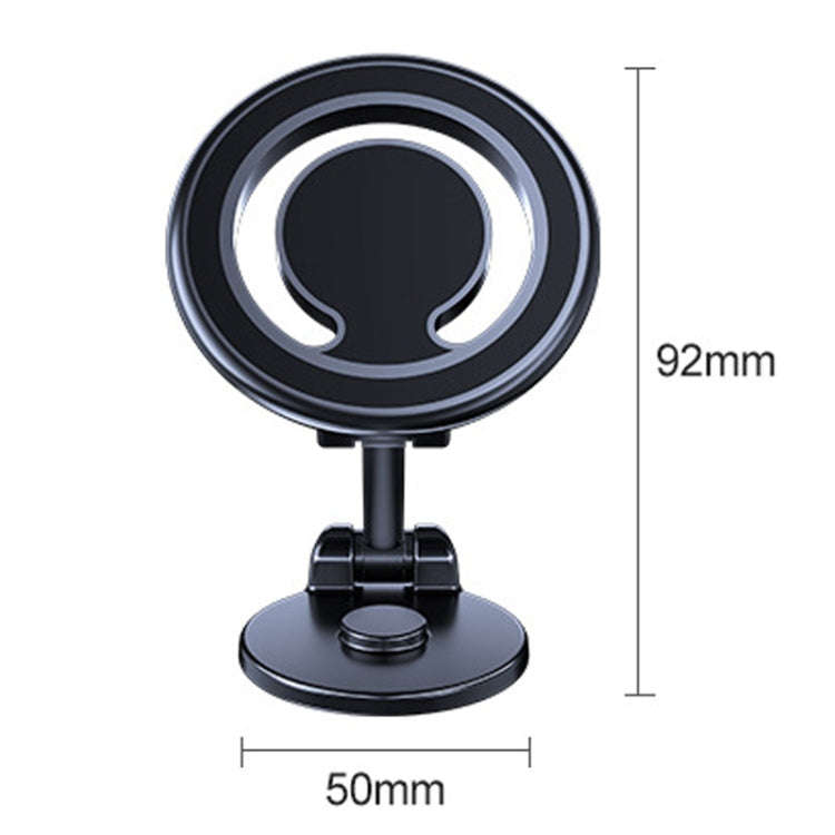 D33 Magnetic Folding Car Phone Holder Rotatable Dashboard Stick-On Navigation Stand