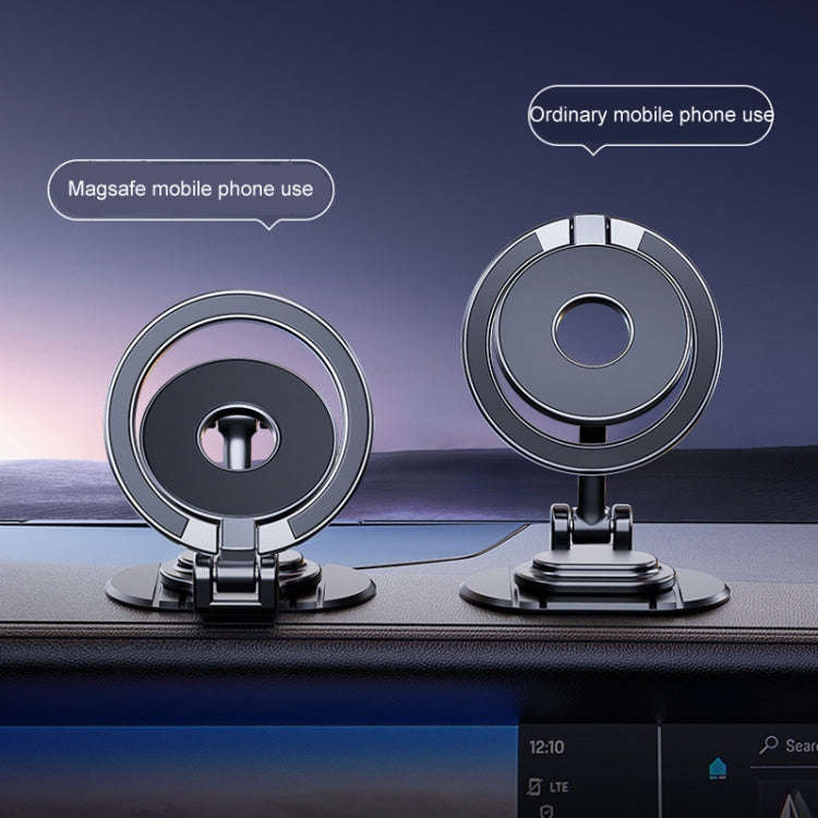 D50-1 Magnetic Folding Car Phone Holder Rotatable Dashboard Stick-On Navigation Stand